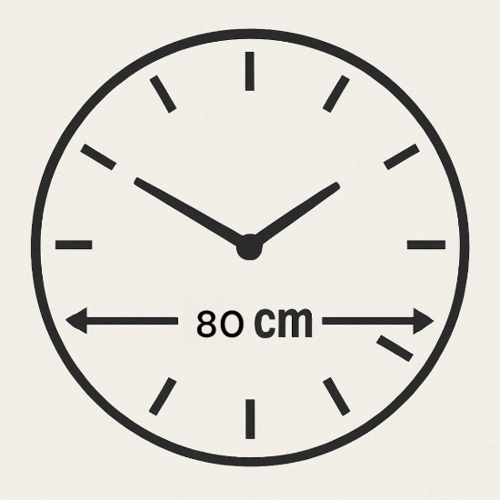 Grande orologio goldy 80cm per parete in resina foglia oro moderno